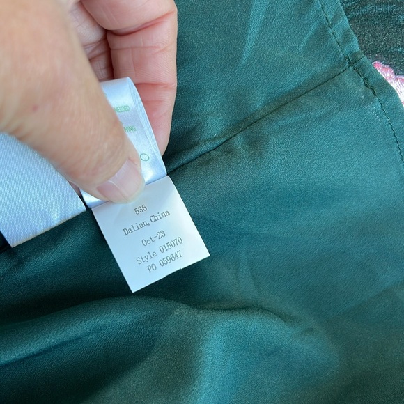 LILLY PULITZER LEYA FLORAL JACQUARD D EVERGREEN HIBIS KISS 🎄 NWT - Picture 15 of 16